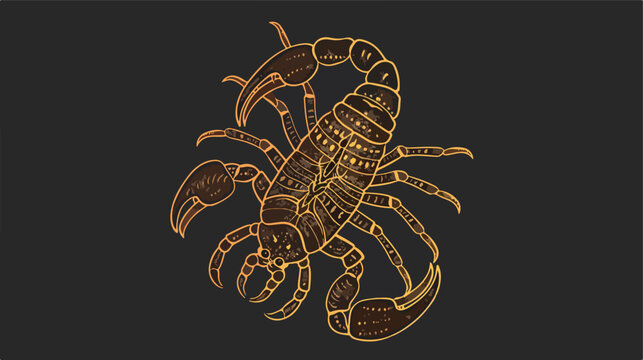Scorpion one line art drawing