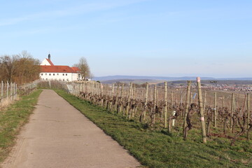 Blick auf die Vogelsburg in Eschendorf.