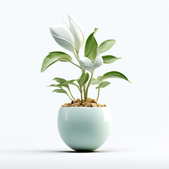 eco sprout on white background сreated with Generative Ai