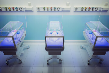 Advanced Neonatal Intensive Care Unit with Premature Newborns