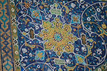 Detail at Tilya Kori Madrasa, Samarkand