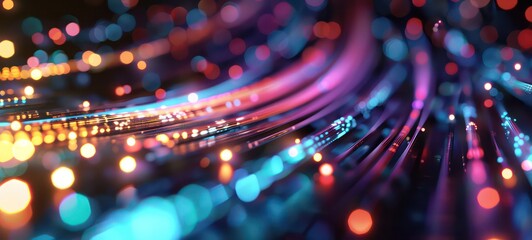 Fiber optics used to send data darting past computer circuit board