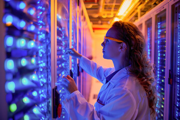 Technicians troubleshoot cloud servers remotely, ensuring seamless operations and data security for businesses relying on cloud computing solutions.