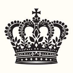 Queen crown Silhouette Vector Illustration