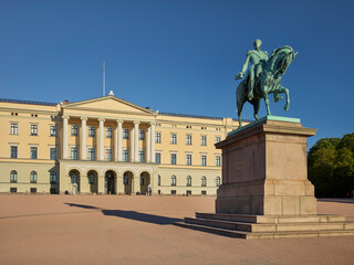 königliche Residenz, Statue König Karl Johan, Oslo, Norwegen