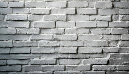 Fototapeta premium Abstract texture stained white stucco brick wall background in room, grungy blocks of stonework