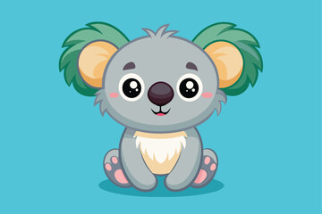 cartoon cute-koala vector 