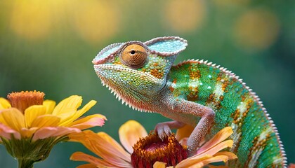 Obraz premium chameleon on a flower