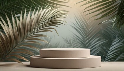 Obraz premium 3D illustration of a presentation podium