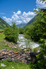 East Alpes at the Ferleiten area in Austria - 753273232