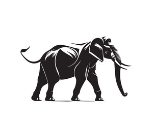 Element vector silhouette on white background  