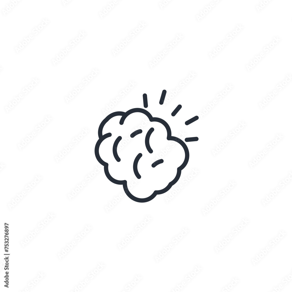Poster brain icon. vector.editable stroke.linear style sign for use web design,logo.symbol illustration.