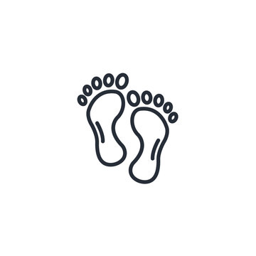 feet icon. vector.Editable stroke.linear style sign for use web design,logo.Symbol illustration.