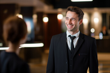 Staff member at a hotel