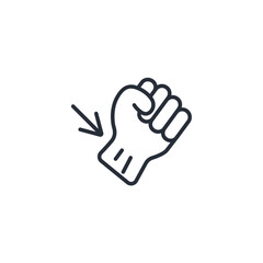 wrist pain icon. vector.Editable stroke.linear style sign for use web design,logo.Symbol illustration.