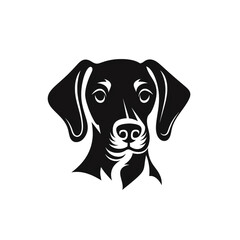 Fototapeta premium dog black icon on a white background in minimalism сreated with Generative Ai