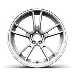 Obraz premium Car Rim white background, car rim, car wheel, car part, Aluminium car rim