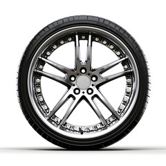 Obraz premium Car Rim white background, car rim, car wheel, car part, Aluminium car rim