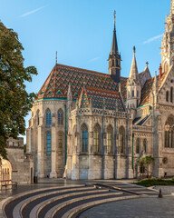 Saint Matthias Church in Budapest in the morning