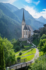 Saint Vincent Church in Heiligenblut town - 753284226