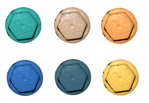 Old large mounting screws on isolated transparent background