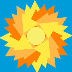 Sunflower Geometric Design