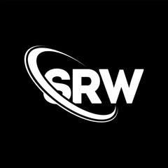 SRW logo. SRW letter. SRW letter logo design. Initials SRW logo linked with circle and uppercase monogram logo. SRW typography for technology, business and real estate brand.