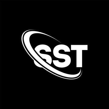 SST logo. SST letter. SST letter logo design. Initials SST logo linked with circle and uppercase monogram logo. SST typography for technology, business and real estate brand.
