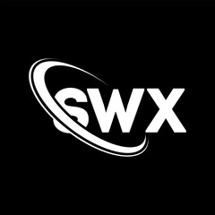 SWX logo. SWX letter. SWX letter logo design. Initials SWX logo linked with circle and uppercase monogram logo. SWX typography for technology, business and real estate brand.