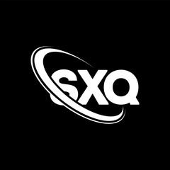 SXQ logo. SXQ letter. SXQ letter logo design. Initials SXQ logo linked with circle and uppercase monogram logo. SXQ typography for technology, business and real estate brand.