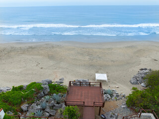 Naklejka premium Balcon en la playa 