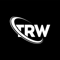 TRW logo. TRW letter. TRW letter logo design. Initials TRW logo linked with circle and uppercase monogram logo. TRW typography for technology, business and real estate brand.