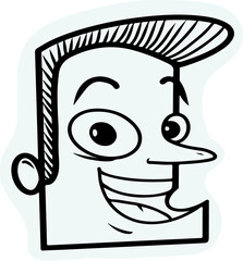 black and cartoon character