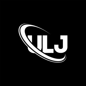 ULJ logo. ULJ letter. ULJ letter logo design. Initials ULJ logo linked with circle and uppercase monogram logo. ULJ typography for technology, business and real estate brand.