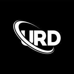 URD logo. URD letter. URD letter logo design. Initials URD logo linked with circle and uppercase monogram logo. URD typography for technology, business and real estate brand.