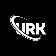 URK logo. URK letter. URK letter logo design. Initials URK logo linked with circle and uppercase monogram logo. URK typography for technology, business and real estate brand. - obrazy, fototapety, plakaty