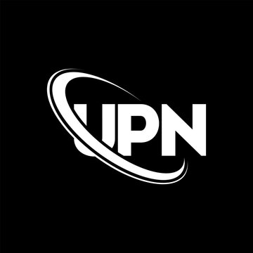 UPN logo. UPN letter. UPN letter logo design. Initials UPN logo linked with circle and uppercase monogram logo. UPN typography for technology, business and real estate brand.