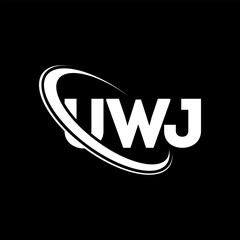 UWJ logo. UWJ letter. UWJ letter logo design. Initials UWJ logo linked with circle and uppercase monogram logo. UWJ typography for technology, business and real estate brand.
