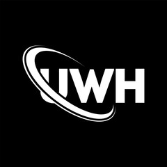 UWH logo. UWH letter. UWH letter logo design. Initials UWH logo linked with circle and uppercase monogram logo. UWH typography for technology, business and real estate brand.