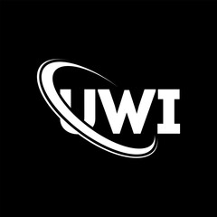 UWI logo. UWI letter. UWI letter logo design. Initials UWI logo linked with circle and uppercase monogram logo. UWI typography for technology, business and real estate brand.