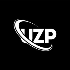 UZP logo. UZP letter. UZP letter logo design. Initials UZP logo linked with circle and uppercase monogram logo. UZP typography for technology, business and real estate brand.