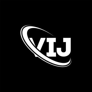VIJ logo. VIJ letter. VIJ letter logo design. Initials VIJ logo linked with circle and uppercase monogram logo. VIJ typography for technology, business and real estate brand.