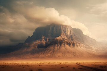 Desert Hill, mountain in the desert, sandstone mountain in the desert, desert