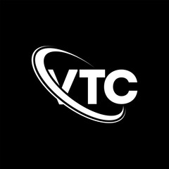 VTC logo. VTC letter. VTC letter logo design. Initials VTC logo linked with circle and uppercase monogram logo. VTC typography for technology, business and real estate brand.