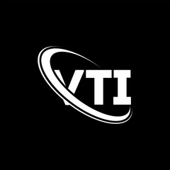 Fototapeta na wymiar VTI logo. VTI letter. VTI letter logo design. Initials VTI logo linked with circle and uppercase monogram logo. VTI typography for technology, business and real estate brand.