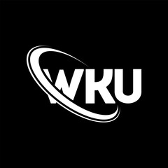 WKU logo. WKU letter. WKU letter logo design. Initials WKU logo linked with circle and uppercase monogram logo. WKU typography for technology, business and real estate brand.