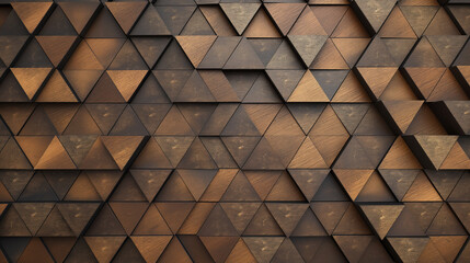 Parede de madeira com triângulos - Papel de parede 