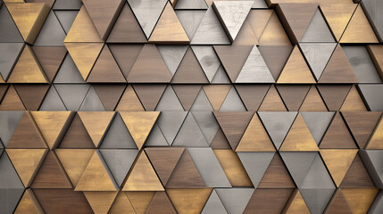 Parede de madeira com triângulos - Papel de parede 