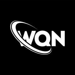 WQN logo. WQN letter. WQN letter logo design. Initials WQN logo linked with circle and uppercase monogram logo. WQN typography for technology, business and real estate brand.