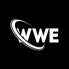 WWE logo. WWE letter. WWE letter logo design. Initials WWE logo linked with circle and uppercase monogram logo. WWE typography for technology, business and real estate brand.